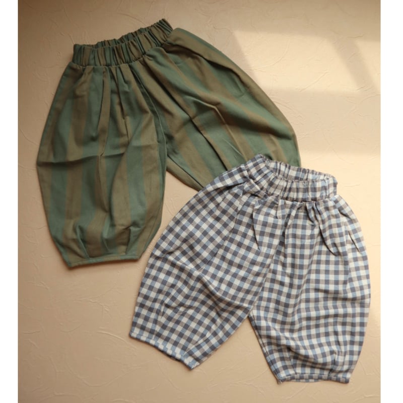 【新品】organic zoo 1-2y Gingham Lodge Pants Shoreline Gingham Lodge Pants | Organic Zoo
