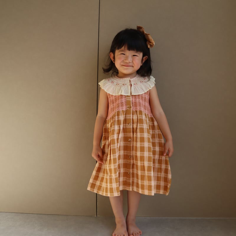 ワンピース Bonjour Diary IBIZA TOP Rainbow check 2Y ワンピース Bonjour Diary IBIZA TOP Rainbow check 2Y Clothing