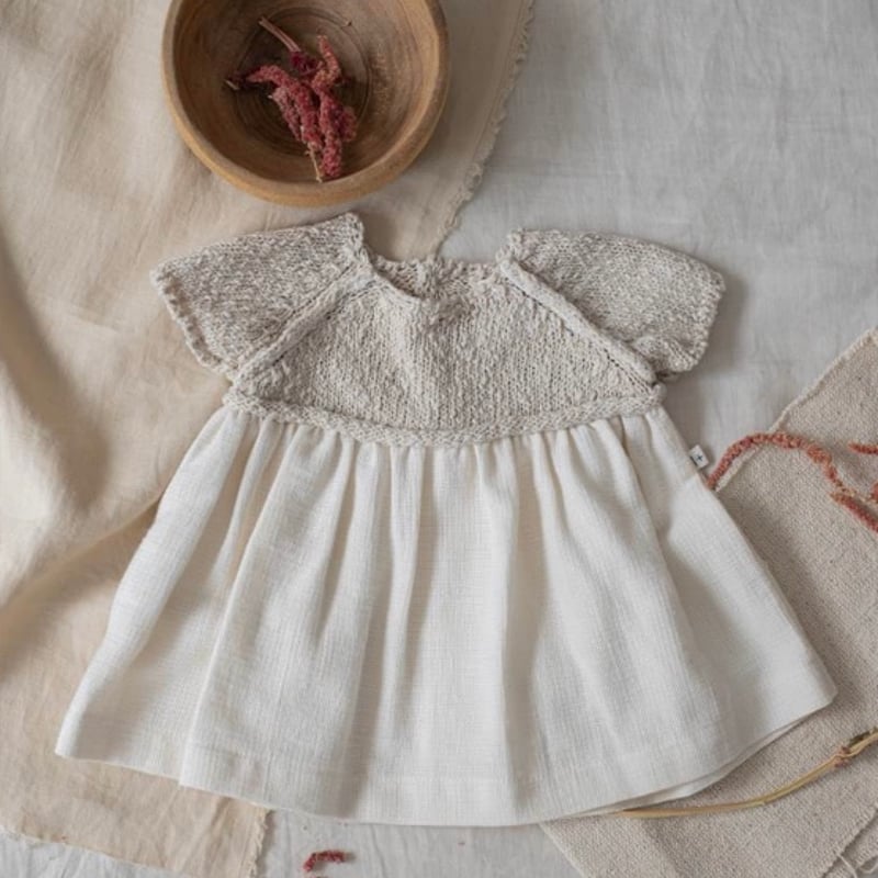 【新品未使用】1+in the family VIOLA Dress 48m 1+in the family]【残りわずか！】VIOLA Dress | natural