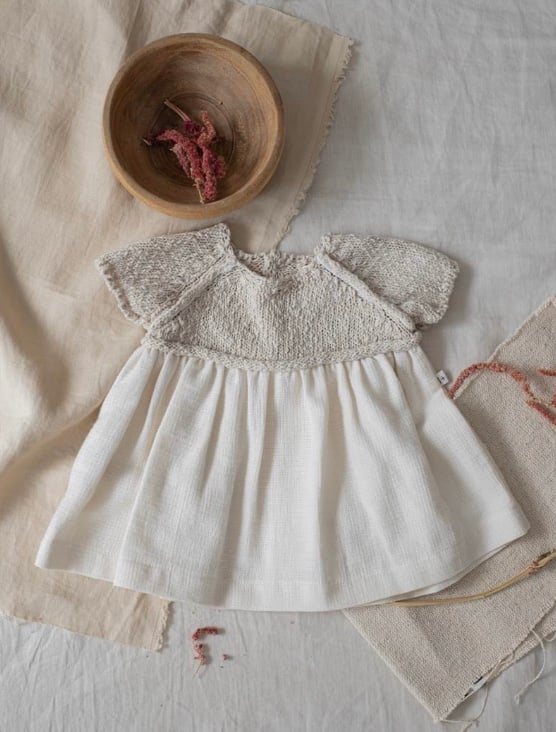 【新品未使用】1+in the family VIOLA Dress 48m 1+in the family]【残りわずか！】VIOLA Dress | natural