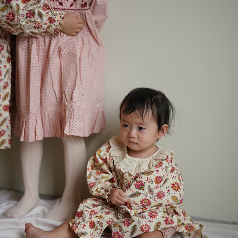 Bonjour diary ブルマ　リバーシブル BONJOUR DIARY] BABY SET WITH REVERSIBLE BLOOM