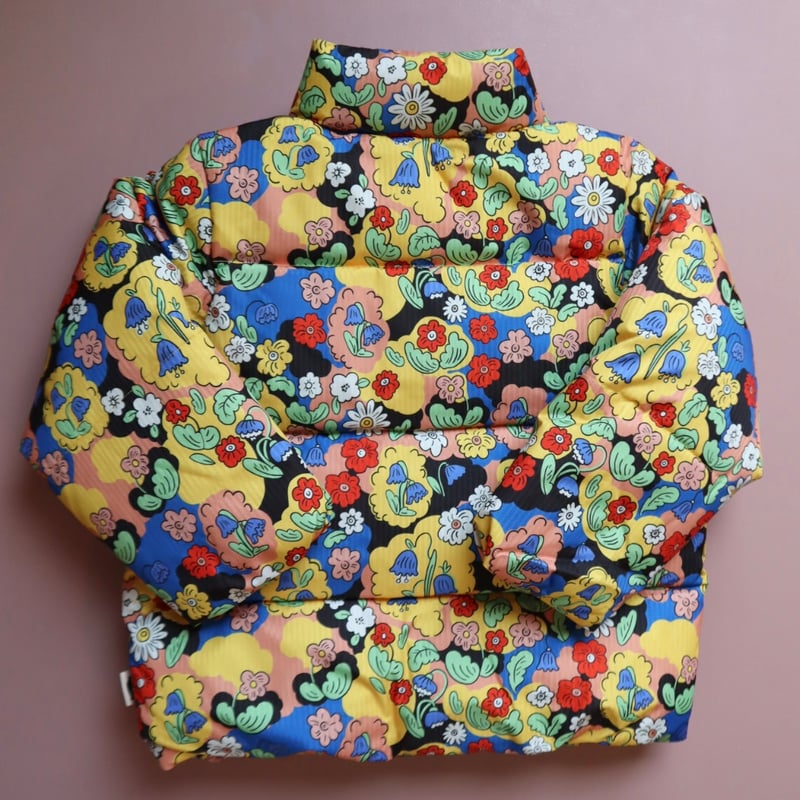 MINI RODINI 花柄タートルネック 92/98 mini rodini]【残りわずか！】Flowers aop citypuffer | M