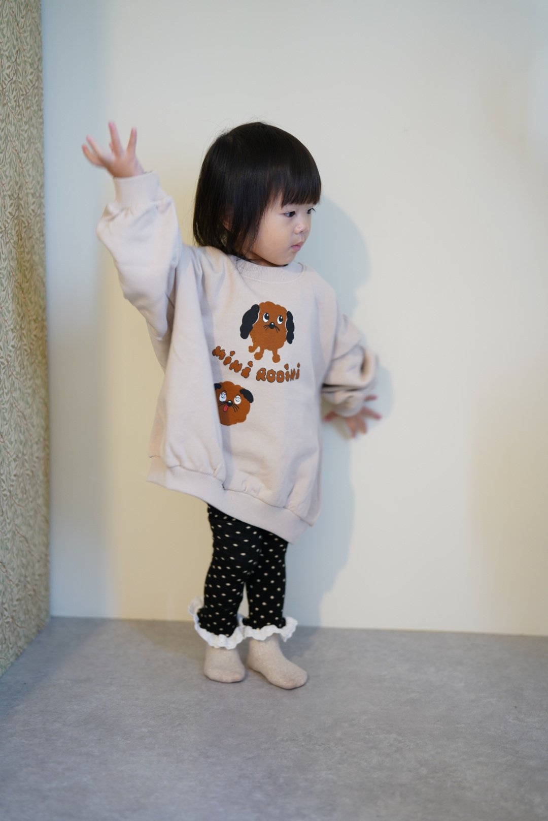 mini rodini] Doggies sp sweatshirt | Grey | Ro