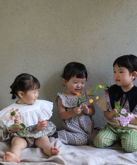 [Ron Ron Baby & Mom]【再入荷！LAST１！！】06.triangle ribbon (navy×flower frill)
