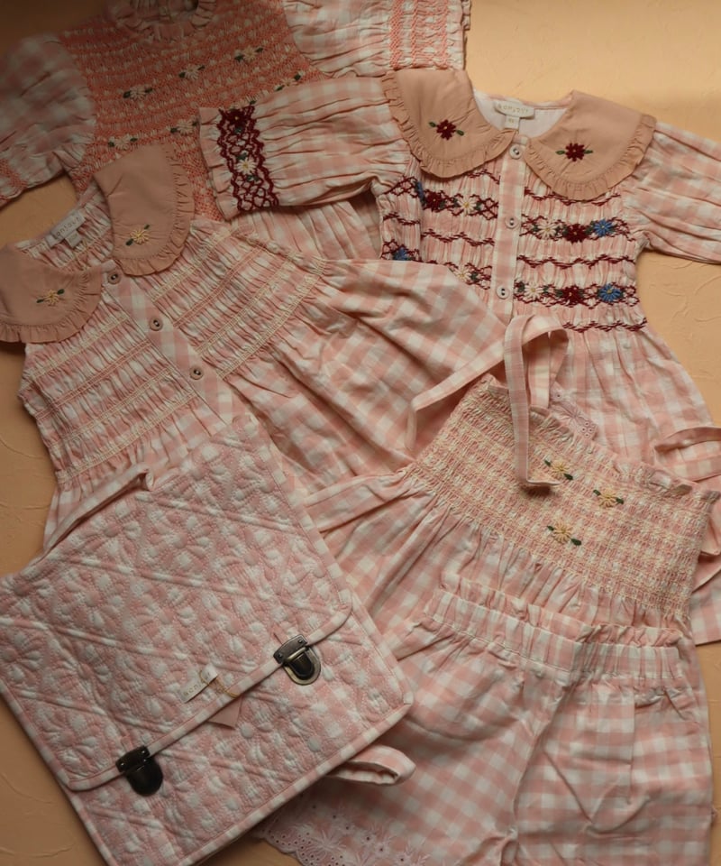 bonjour diary セットアップ BONJOUR DIARY] Embroidered short & top set |