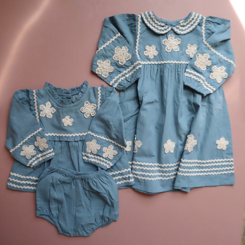 bebe organic ワンピース 3y 25AW】Bebe Organic(べべオーガニック)Zora Apron Dress Padded