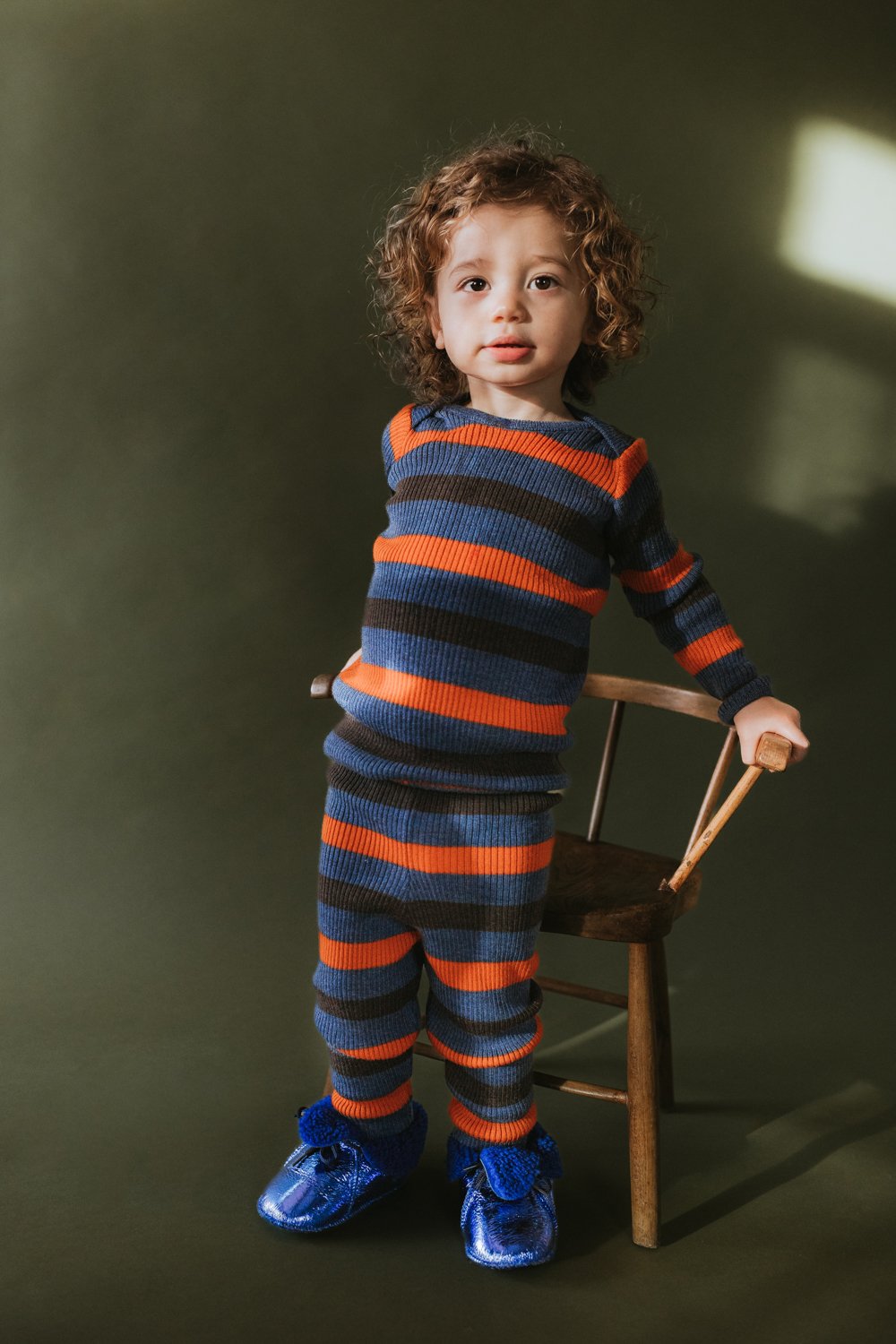 MABLI] SYLFAEN SKINNY RIB | DENIM STRIPE | Ro 