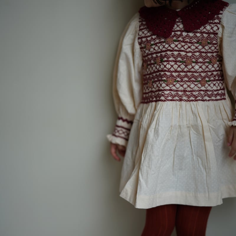 BONJOUR DIARY] HANDSMOCK BLOUSE WITH REMOVABL