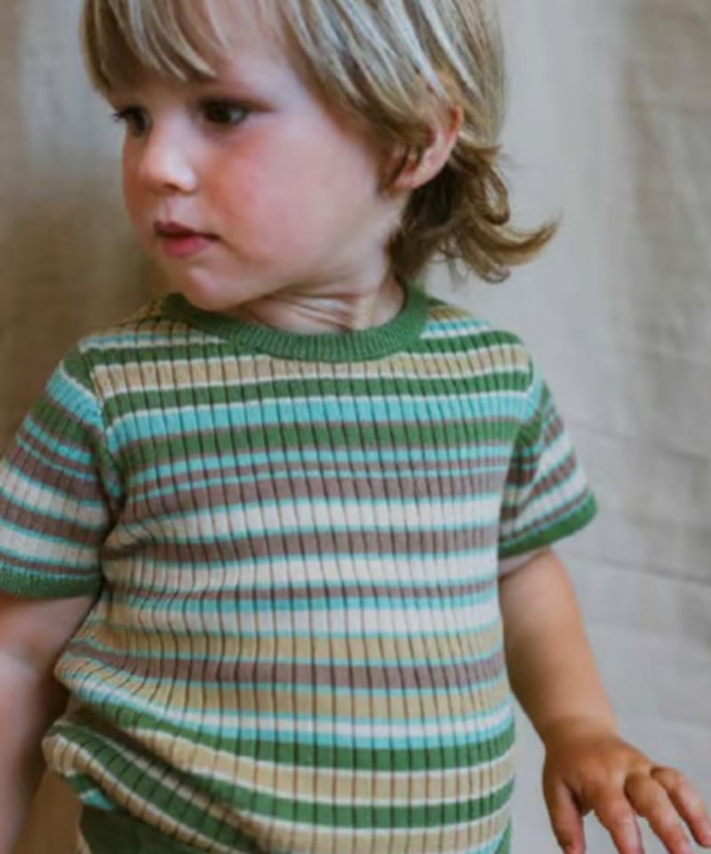 MABLI]【LAST1！！】SOLVA TEE | MEADOW STRIPE | Ron