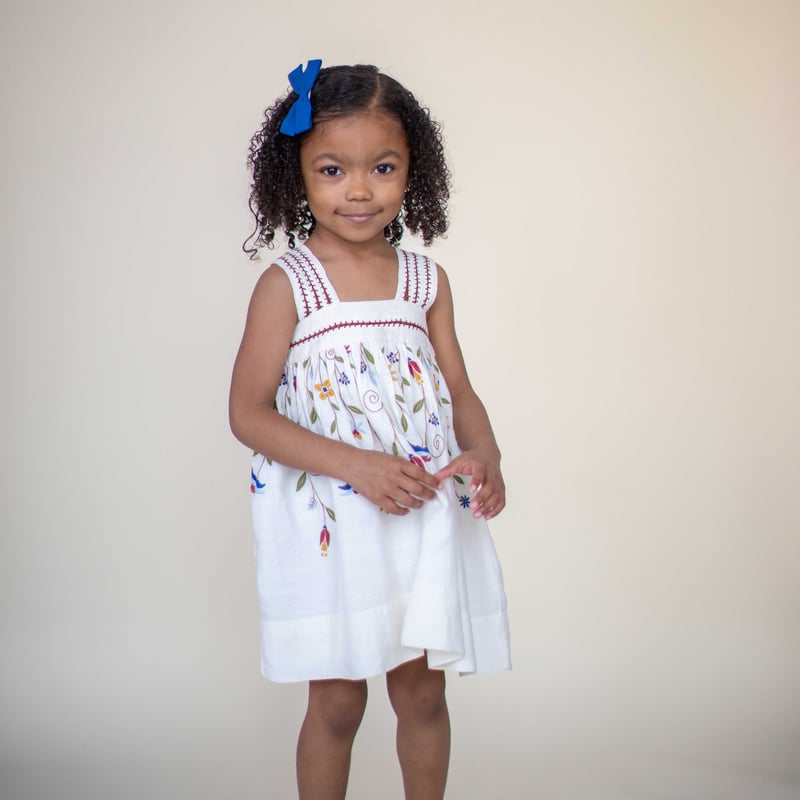 ワンピース lali kids
TULIP DRESS
AMBER STRIPES 
5y Lali Kids]【残りわずか！】Siena Dress | Opaline Silk |