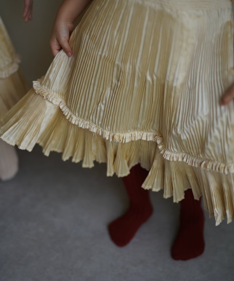 BONJOUR DIARY]【残りわずか！】DRESS | Pleated Ivory ta