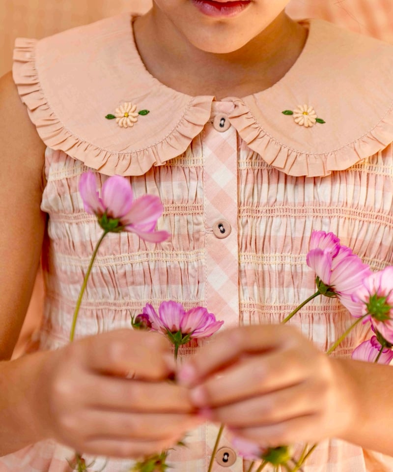BONJOUR DIARY] Embroidered tunic + hair clip