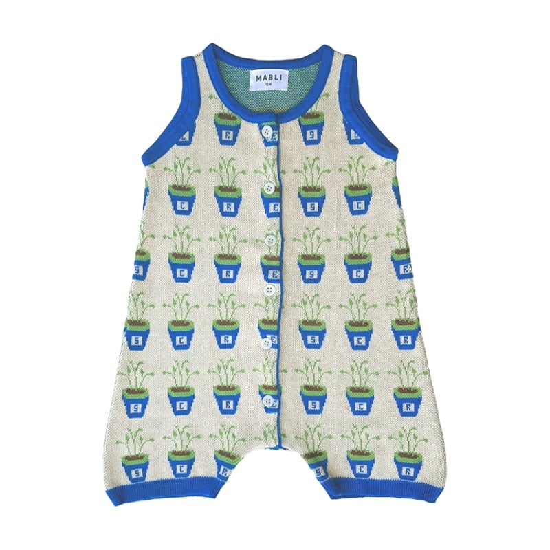 【新品タグ付き】MABLI マブリ ショート丈ロンパース マブリ mabli ニットロンパース 12m サンド - メルカリ