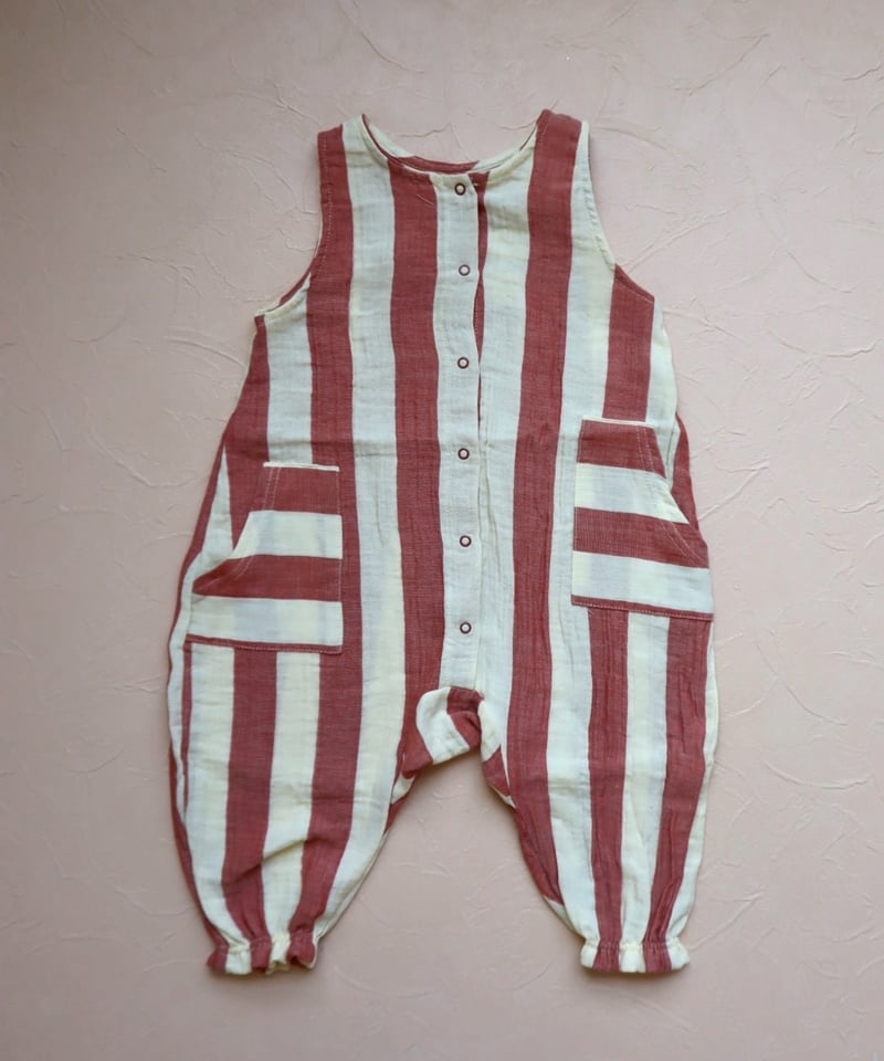 ORGANIC ZOO]【残りわずか！】Tomato Stripes Jumpsuit |