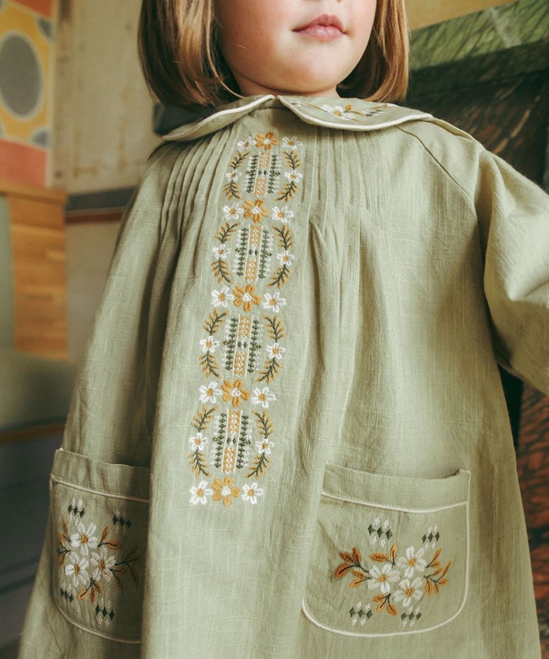 Lali Kids]【残りわずか！】Marie Dress | Faded Moss | R
