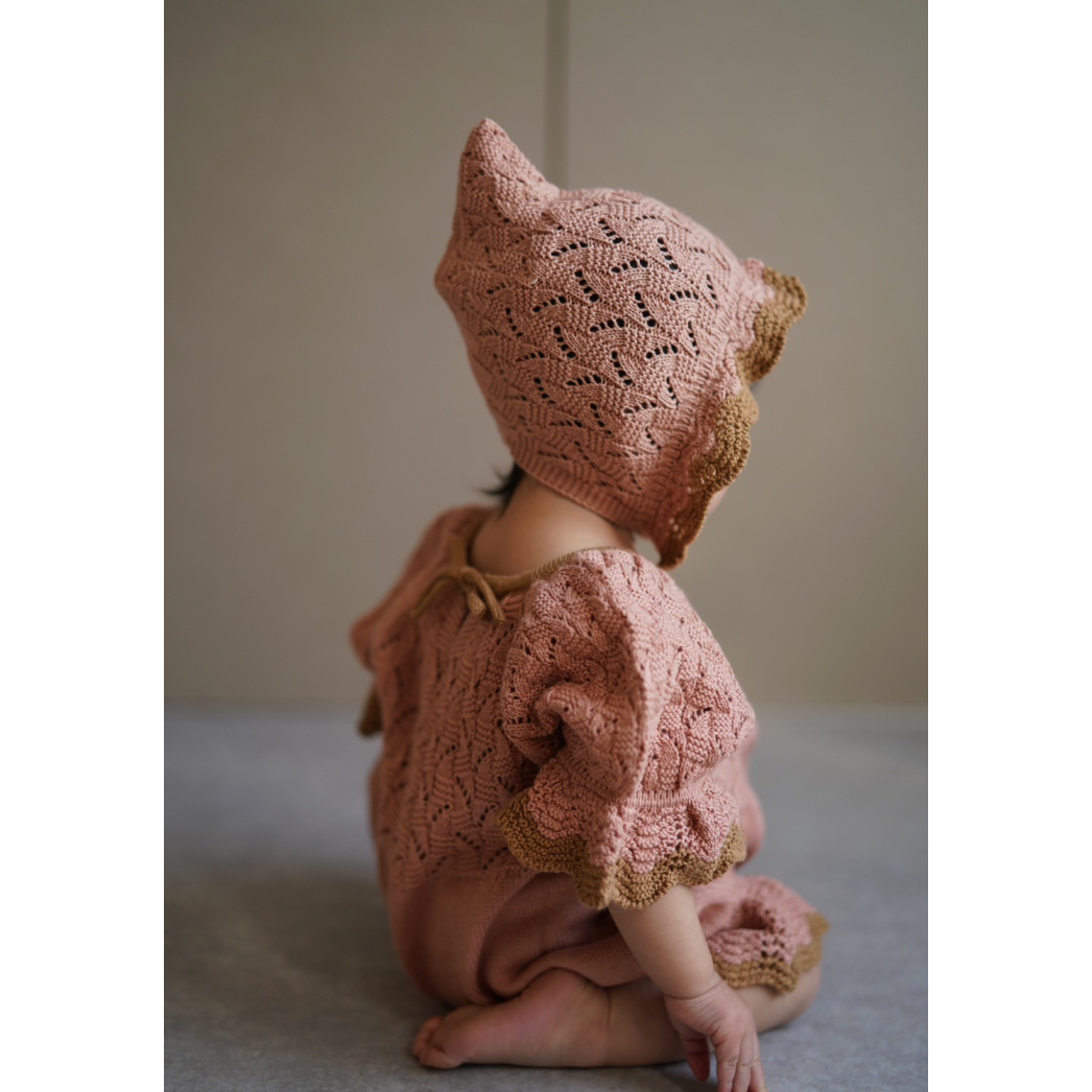 mabli awena romper. bonnet
