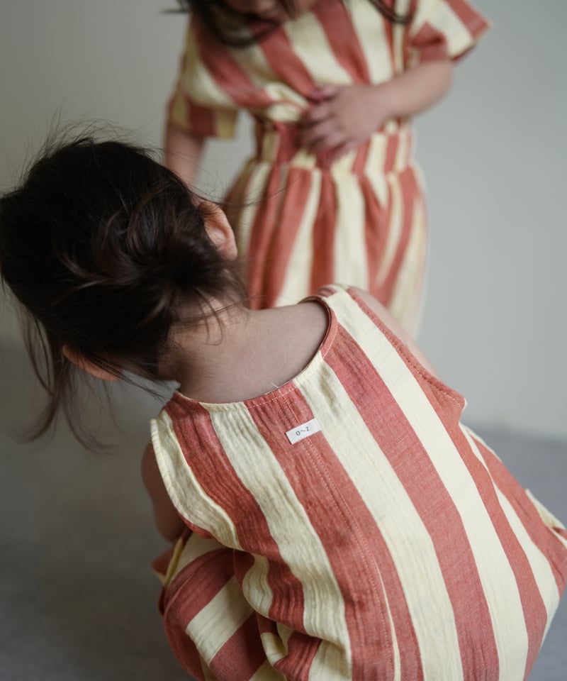 ORGANIC ZOO]【残りわずか！】Tomato Stripes Jumpsuit |