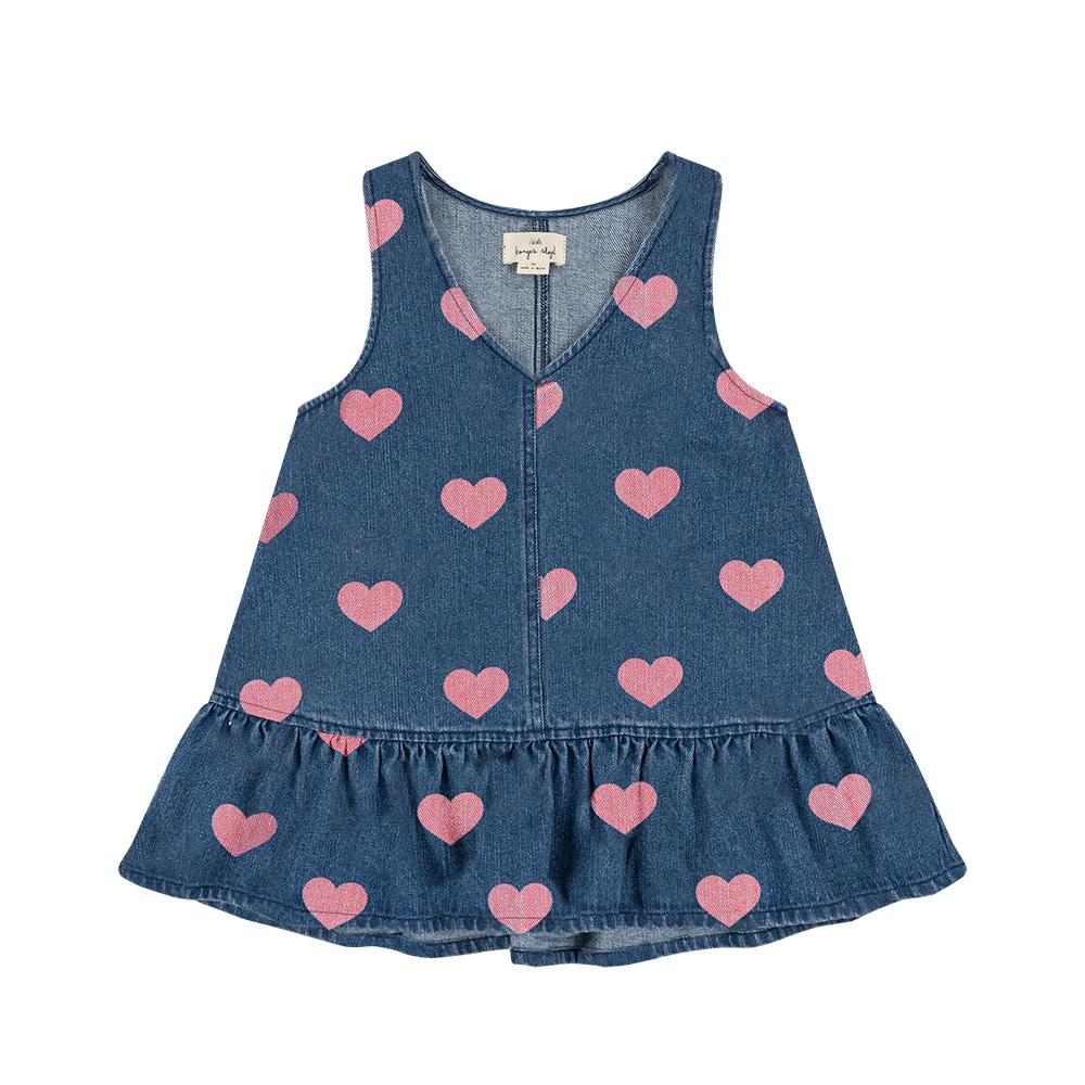 LAST1/4Yのみ】NOLA SPENCER DRESS GOTS BLUE DOT【Konges