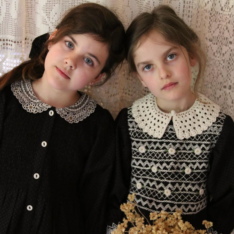 BONJOUR DIARY] HANDSMOCK BLOUSE WITH REMOVABL