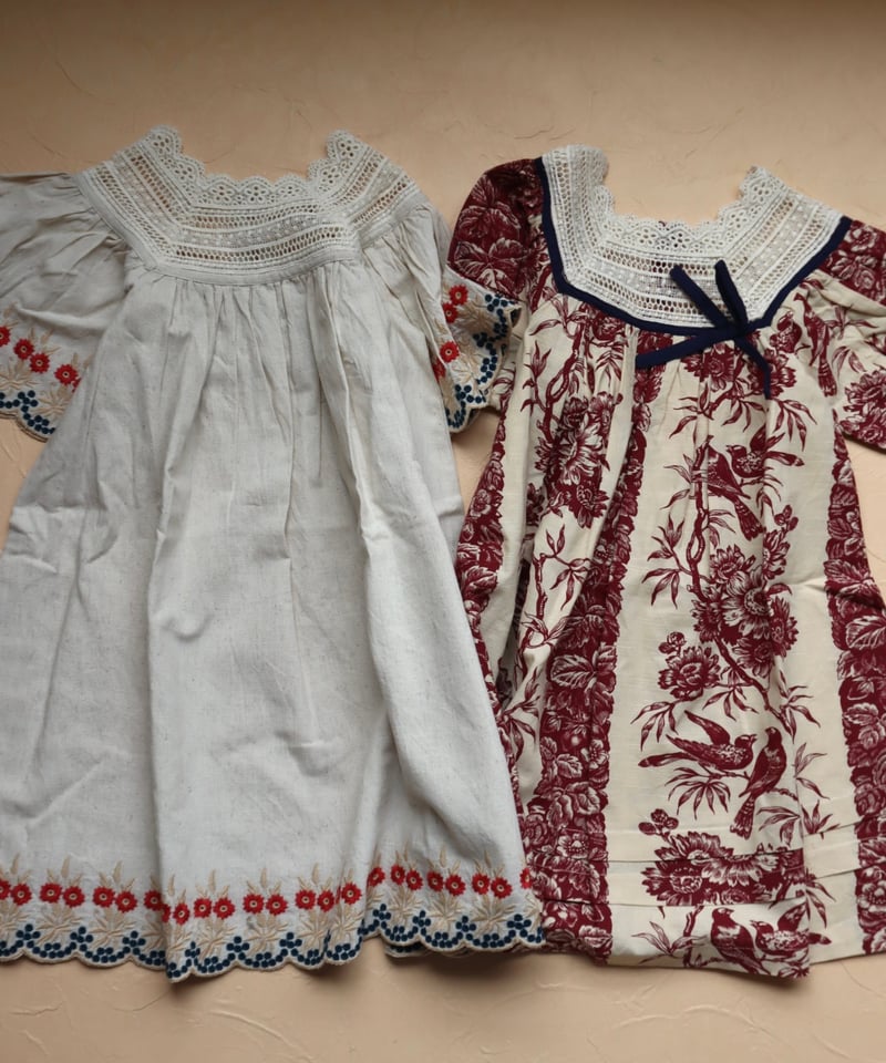 BONJOUR DIARY] Princess dress | Bird print- l