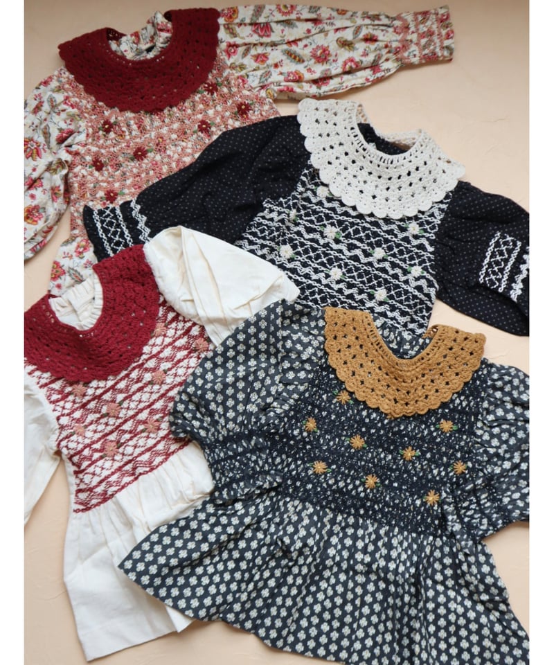 BONJOUR DIARY] HANDSMOCK BLOUSE WITH REMOVABL