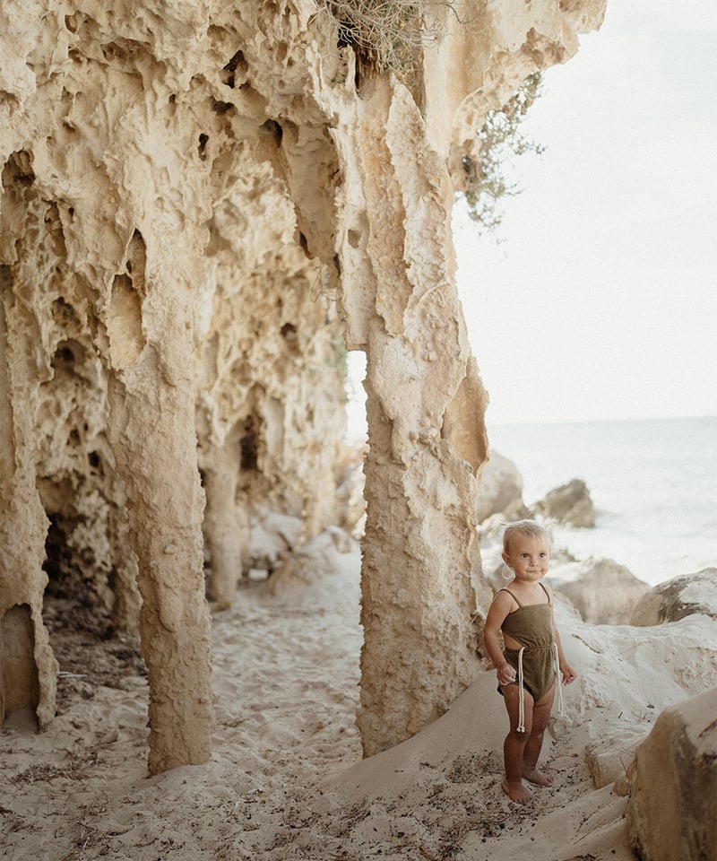son and daughter] Loren Romper | Brown | RonRo