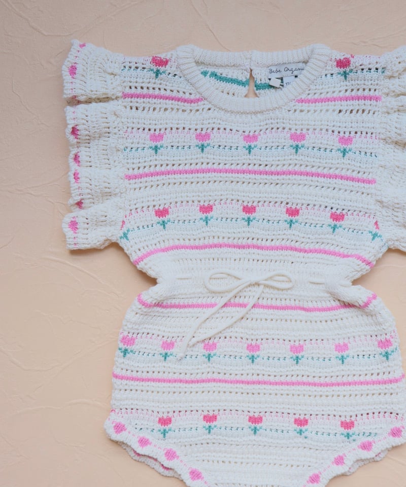 Bebe Organic] Paloma Romper | Tulip Crochet TL