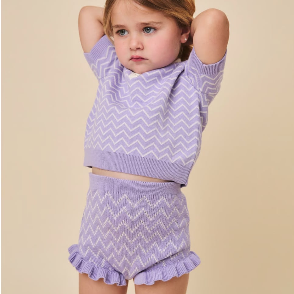 Birinit] Lilly Flower bloomer short | Purple |