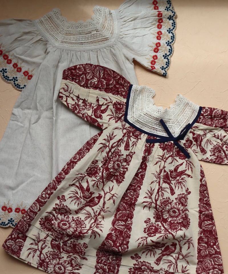 BONJOUR DIARY] Princess dress | Bird print- l