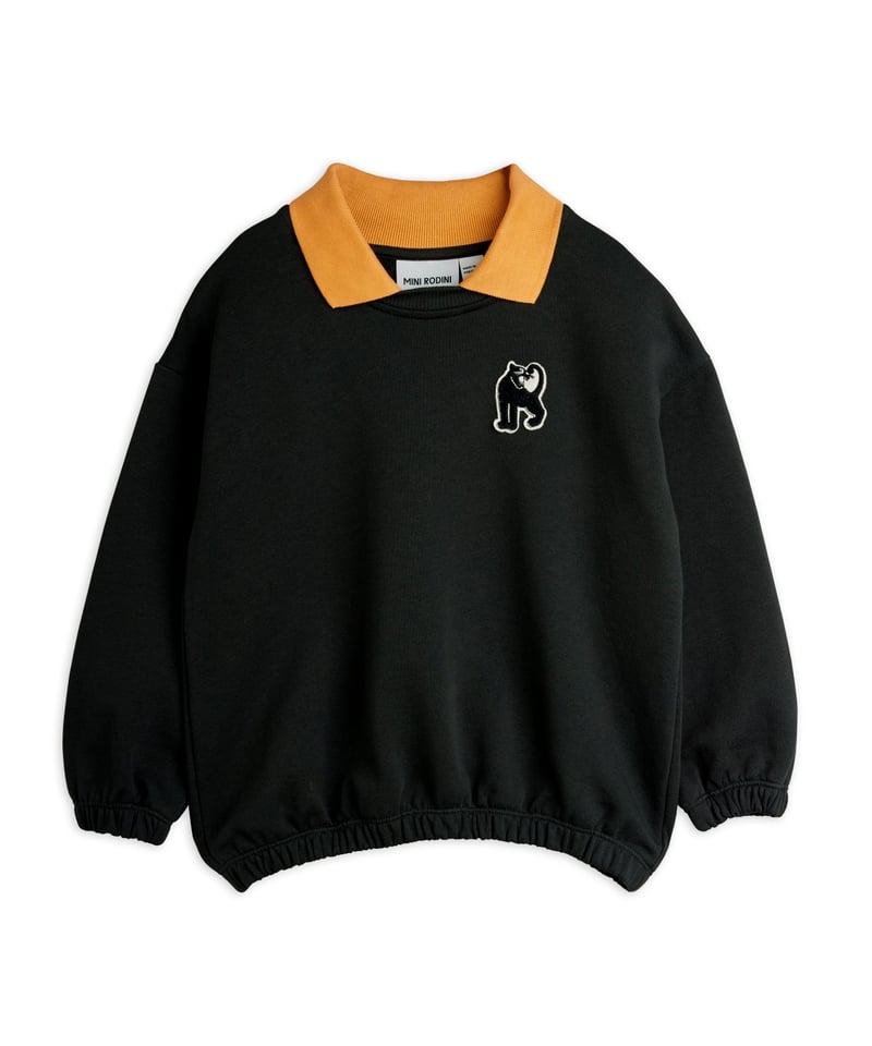 mini rodini] Panther patch collar sweatshirt |