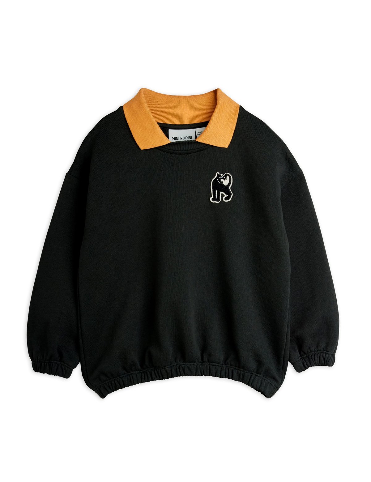 mini rodini] Panther patch collar sweatshirt |