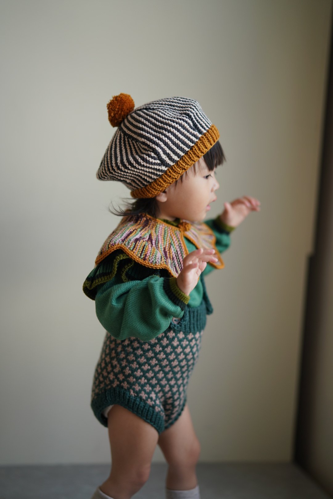Kalinka Kids カリンカキッズ Kalina Beret ベレー帽 Kalinka】Kalina Beret Peppermint ベレー帽 1-3y,3-5y