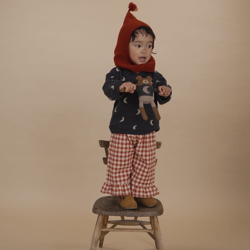 ORGANIC ZOO] Paprika Gingham Frill Culottes
