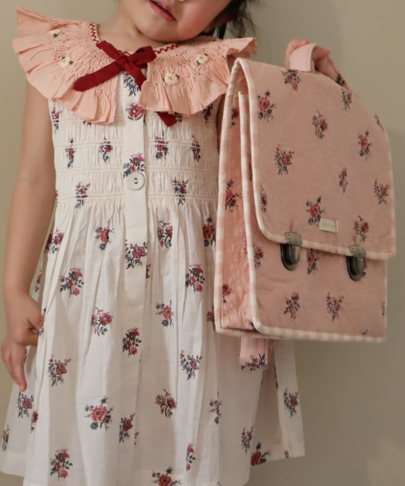 bonjour diary ジャガードset BONJOUR DIARY] Quilted school bag | Pink Gard