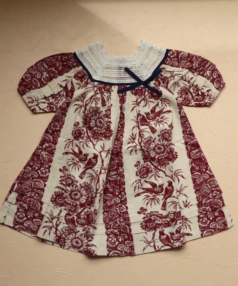 BONJOUR DIARY] Princess dress | Bird print- l