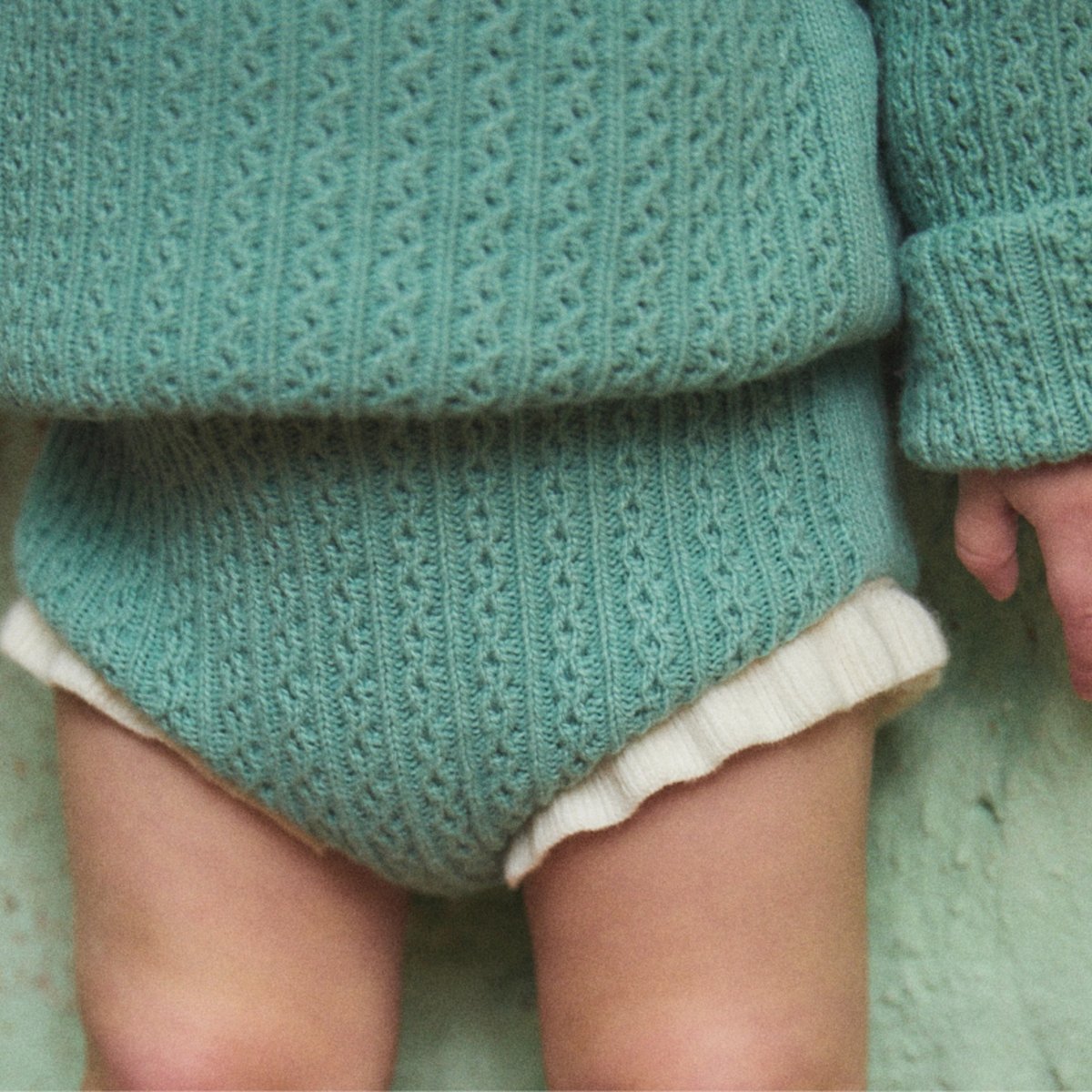 Birinit]【残りわずか！】Mint knit straps bloomer | Min