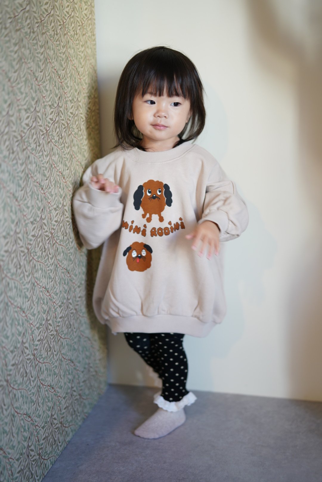 mini rodini] Doggies sp sweatshirt | Grey | Ro