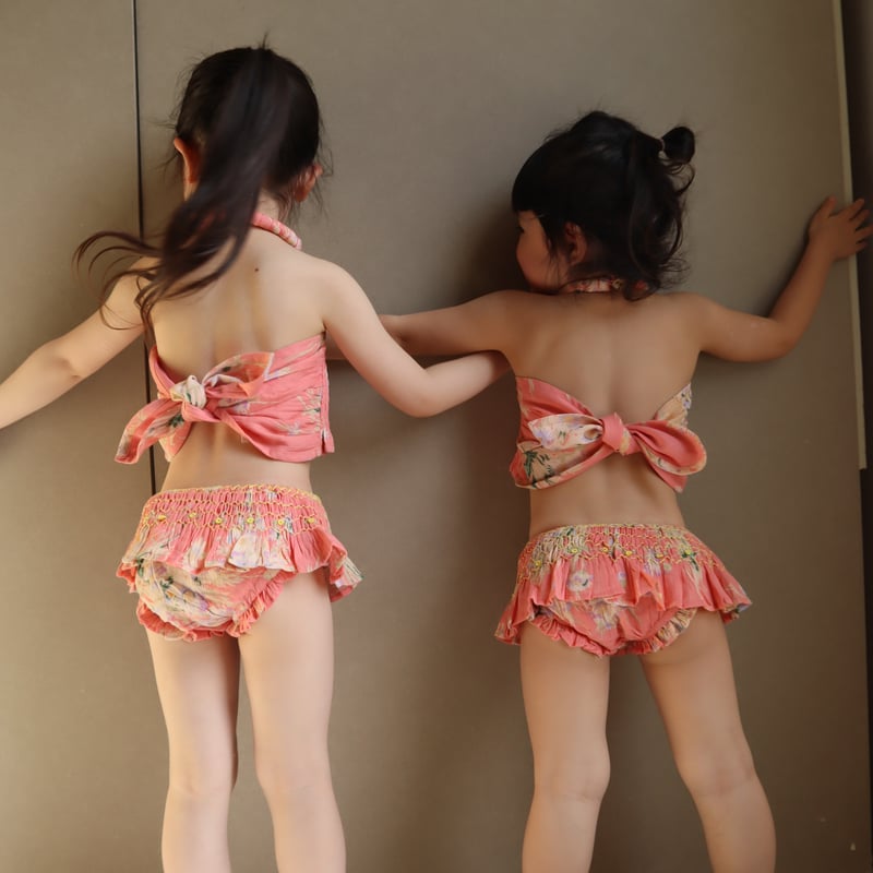 水着・水泳用品 Bonjour Diary SWIM SUIT Denim 10y BONJOUR DIARY]【LAST1！！】Swim Suit | Marguerite