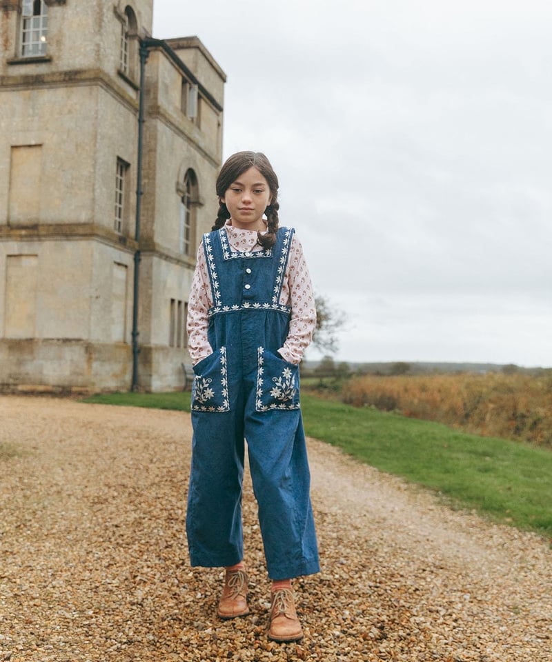 Lali Kids]【残りわずか！】Clara Romper | Bijou Blue Em