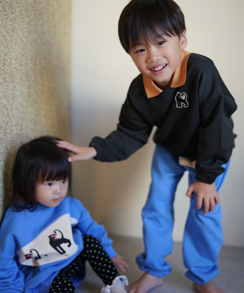 mini rodini] Panther patch collar sweatshirt |