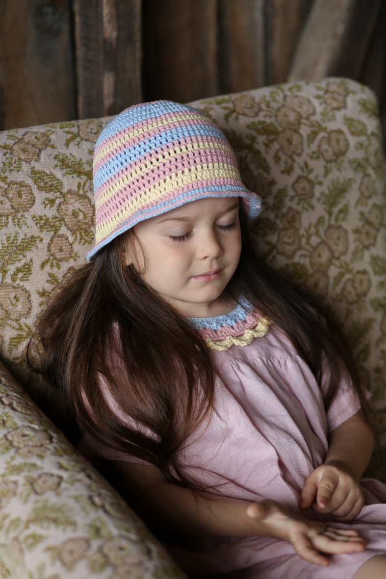 Kalinka] Lavender Hat | Pineapple/Blue | RonRo
