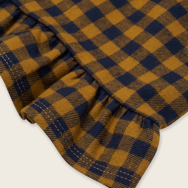 ORGANIC ZOO] Blueberry Gingham Frill Culotte