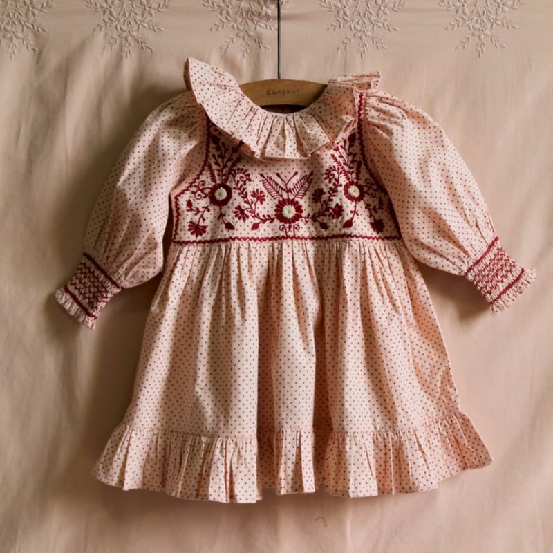 bonjour diary 2021aw 刺繍チュニック6Y bonjour diary 2021aw 刺繍チュニック6Y