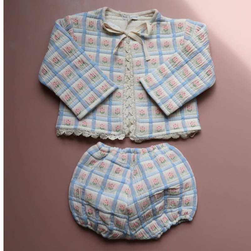 Bebe Organic セットアップ Bebe Organic] Zora Baby Set | Padded Floral |
