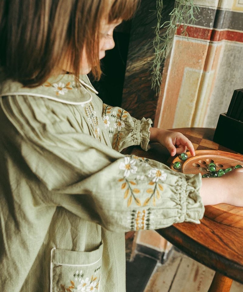 Lali Kids] Marie Dress | Faded Moss | RonRon b