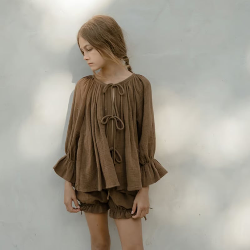 son and daughter]【残りわずか！】Ronna Sets | Brown |
