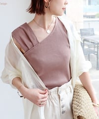 asymmetry no sleeve tops