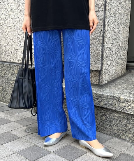 wave pattern straight pants
