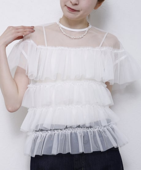 tulle frill top