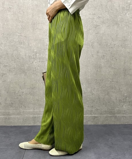 wave pattern straight pants
